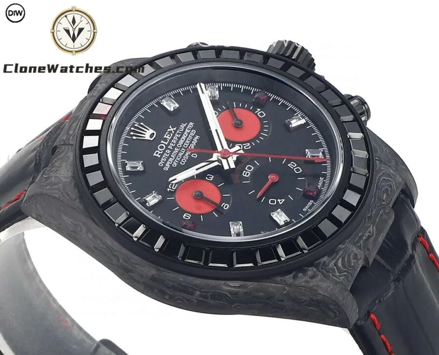 Modified Super Clone Watches 1:1 DiW Rolex Daytona Carbon Fiber RAINBOW BLACK - Image 5