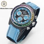 Modified Super Clone Watches 1:1 DiW Rolex Daytona Carbon Fiber RAINBOW BLUE - Image 2