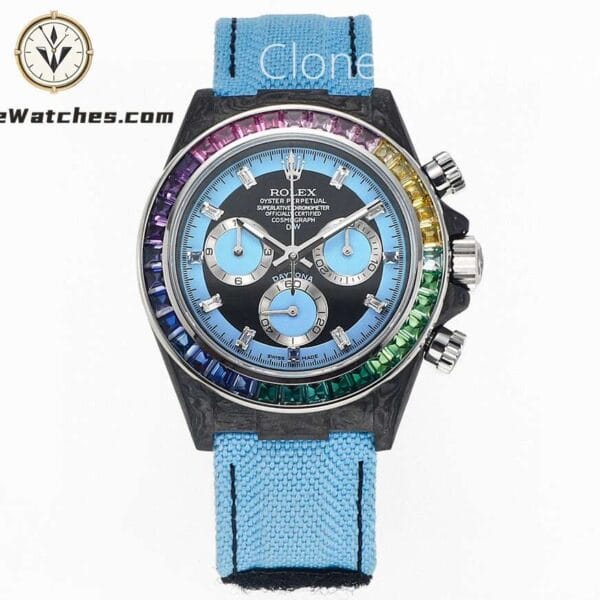 Super Clone Watches – Modified DiW Rolex Daytona RAINBOW BLUE