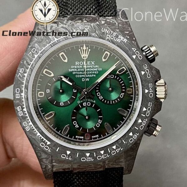 Super Clone Watches – Modified DiW Rolex Daytona GRADIENT GREEN SILVER