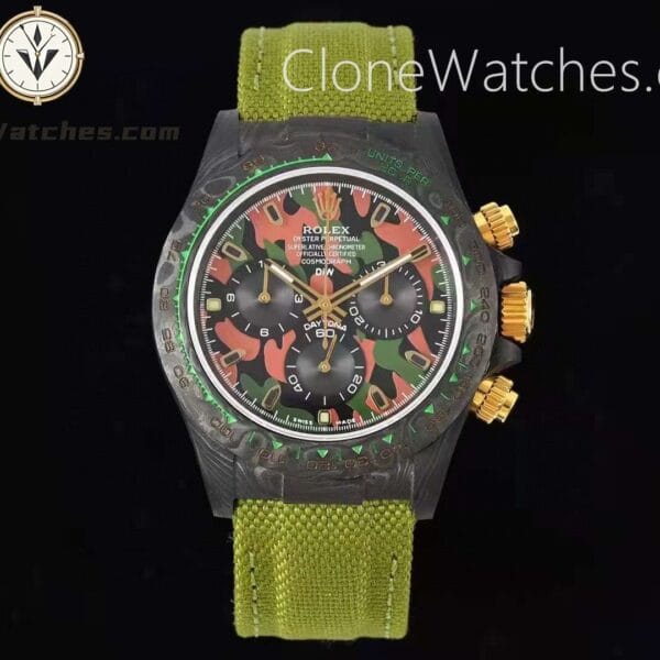 Super Clone Watches – Modified DiW Rolex Daytona MILITARY GREEN UNIQUE