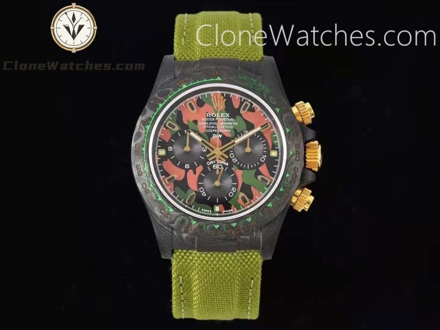 Super Clone Watches – Modified DiW Rolex Daytona MILITARY GREEN UNIQUE