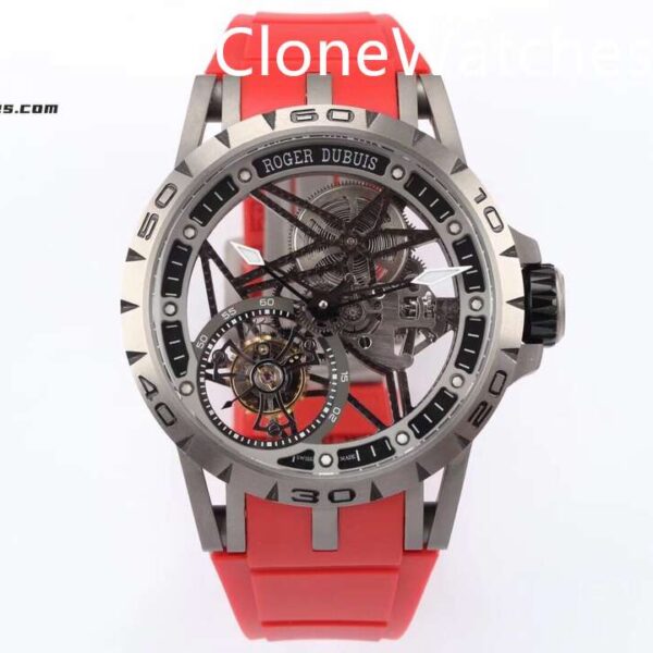 Super Clone Watches – Roger Dubuis Excalibur RDDBEX0479 Red Strap