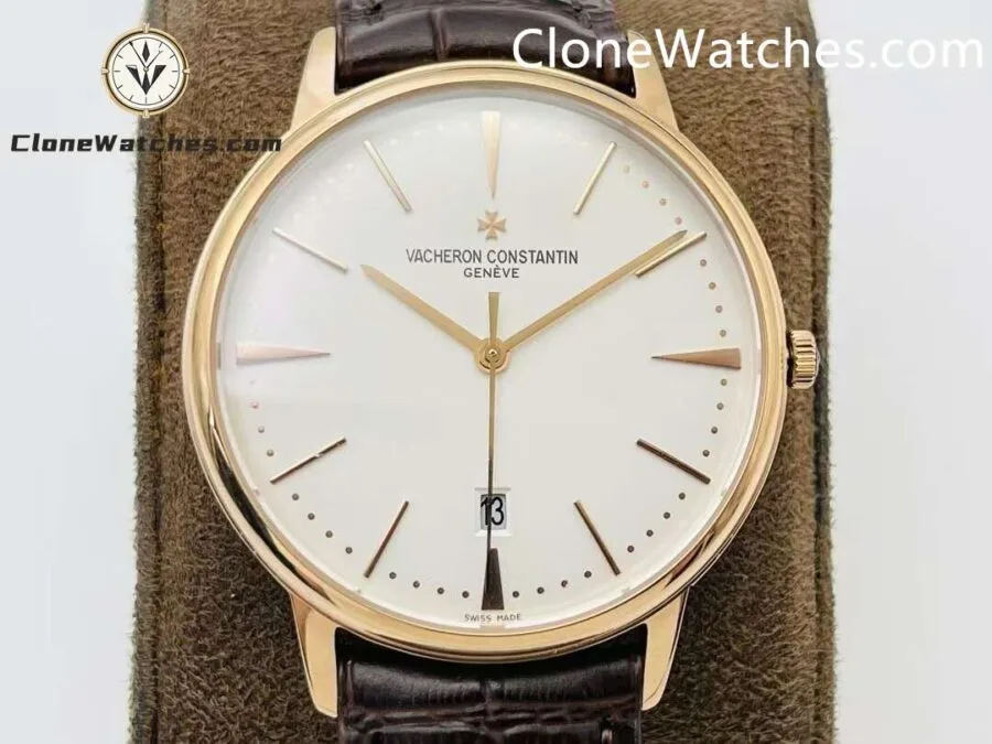 Vacheron Constantin Super Clone Watches 1:1 Patrimony Rose Gold 85180/000R-9248 White Dial - Image 2