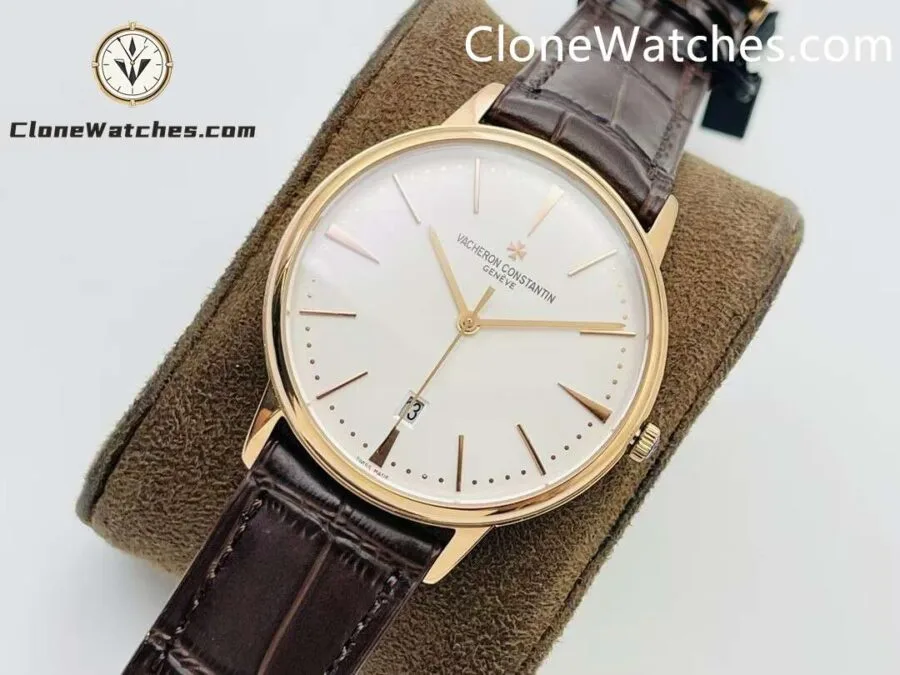 Vacheron Constantin Super Clone Watches 1:1 Patrimony Rose Gold 85180/000R-9248 White Dial - Image 3