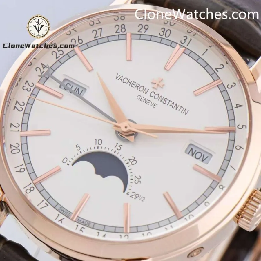 Vacheron Constantin Super Clone Watches 1:1 Traditionnelle Rose Gold 4010T/000R-B344 White Dial - Image 3