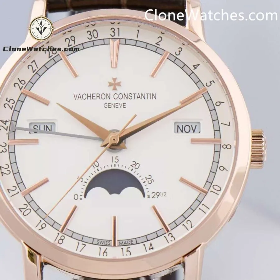 Vacheron Constantin Super Clone Watches 1:1 Traditionnelle Rose Gold 4010T/000R-B344 White Dial - Image 2