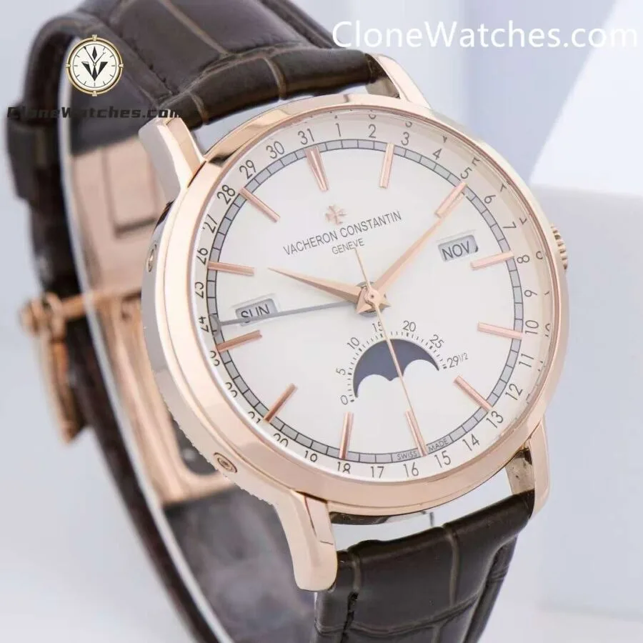 Vacheron Constantin Super Clone Watches 1:1 Traditionnelle Rose Gold 4010T/000R-B344 White Dial - Image 4