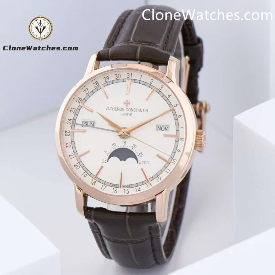 Vacheron Constantin Super Clone Watches 1:1 Traditionnelle Rose Gold 4010T/000R-B344 White Dial - Image 5