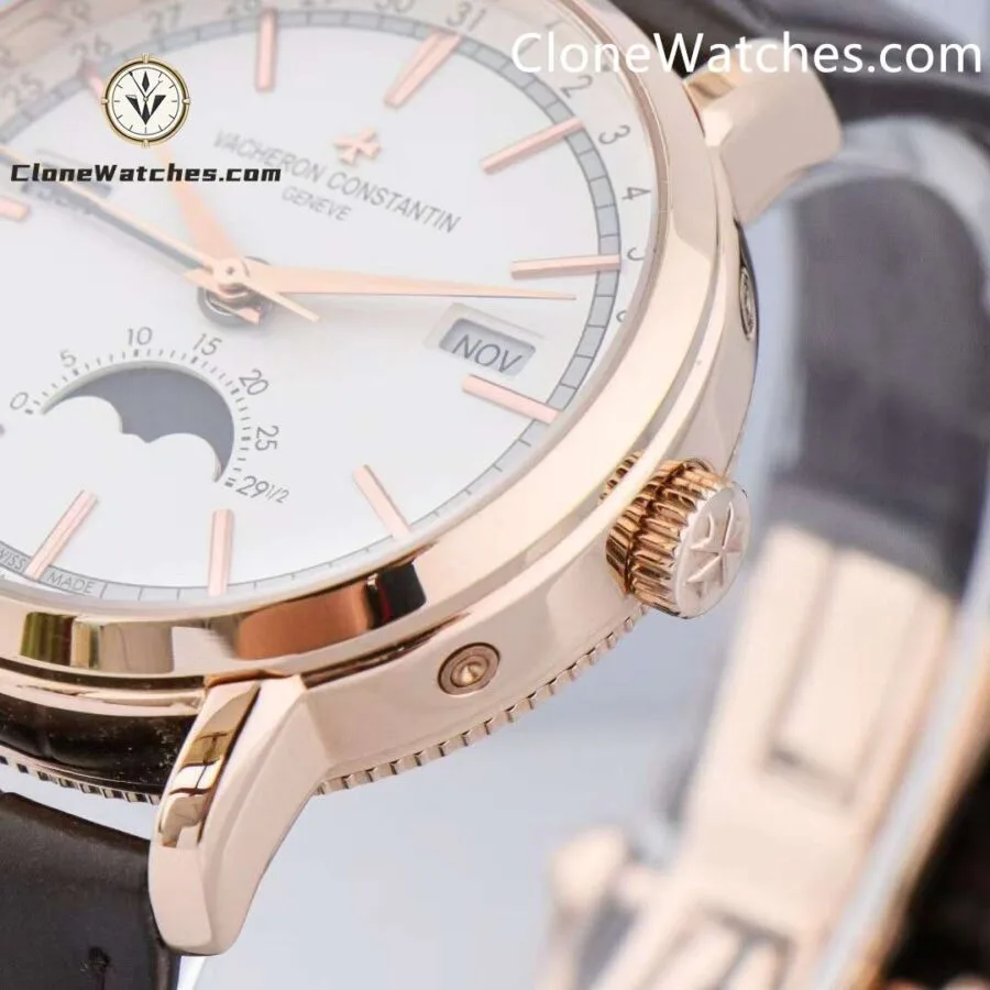 Vacheron Constantin Super Clone Watches 1:1 Traditionnelle Rose Gold 4010T/000R-B344 White Dial - Image 6