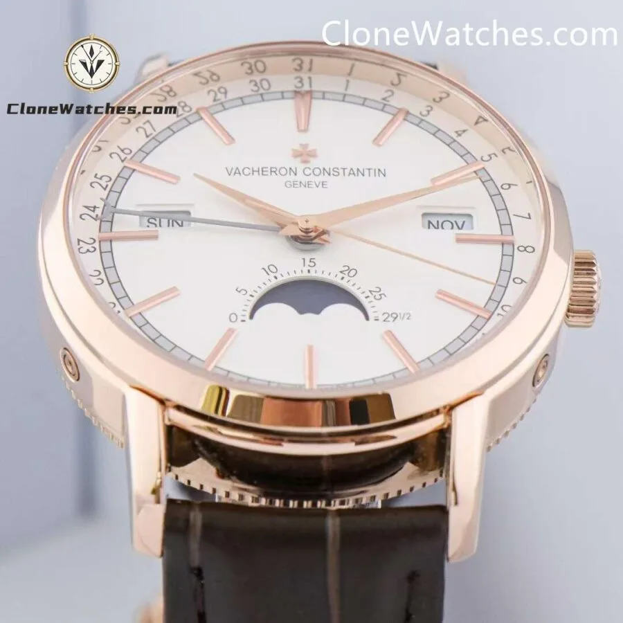 Vacheron Constantin Super Clone Watches 1:1 Traditionnelle Rose Gold 4010T/000R-B344 White Dial - Image 7