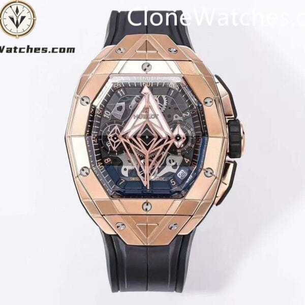 Super Clone Watches – Hublot Spirit of Big Bang Sang Bleu Rose Gold Blue