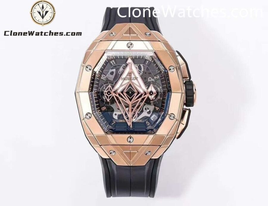 Super Clone Watches – Hublot Spirit of Big Bang Sang Bleu Rose Gold Blue