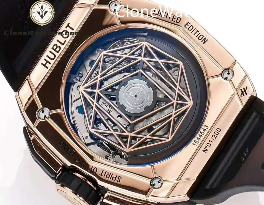 Hublot Super Clone Watches 1:1 Spirit of Big Bang Sang Bleu Rose Gold Blue 648.OX.0151.RX.MXM24 - Image 8