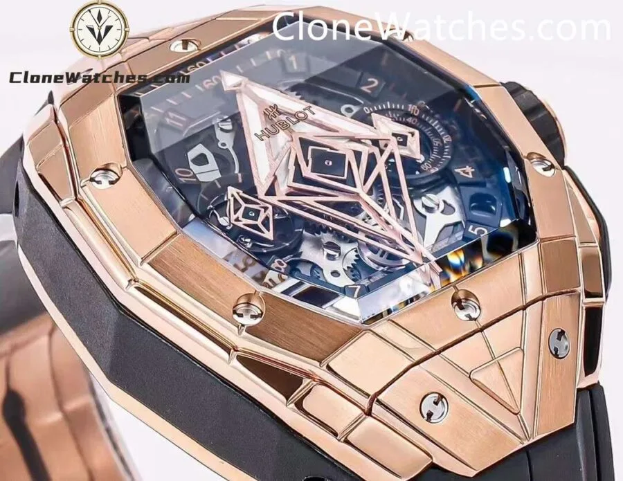 Hublot Super Clone Watches 1:1 Spirit of Big Bang Sang Bleu Rose Gold Blue 648.OX.0151.RX.MXM24 - Image 3