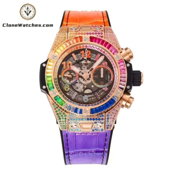 Super Clone Watches – Hublot Big Bang Unico Rose Gold Rainbow