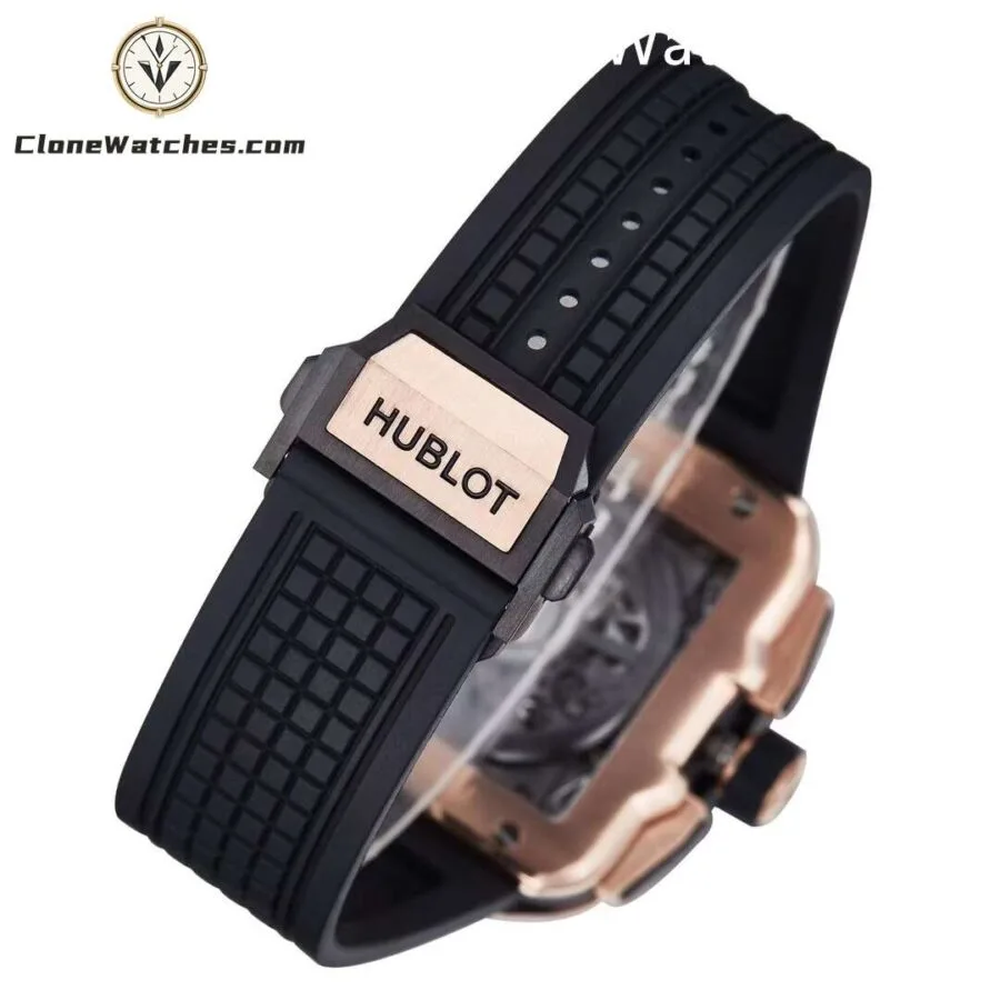 Hublot Super Clone Watches 1:1 Square Bang Unico Rose Gold Ceramic 821.OM.0180.RX - Image 9