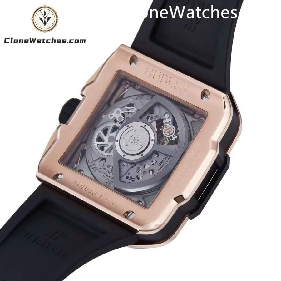 Hublot Super Clone Watches 1:1 Square Bang Unico Rose Gold Ceramic 821.OM.0180.RX - Image 8