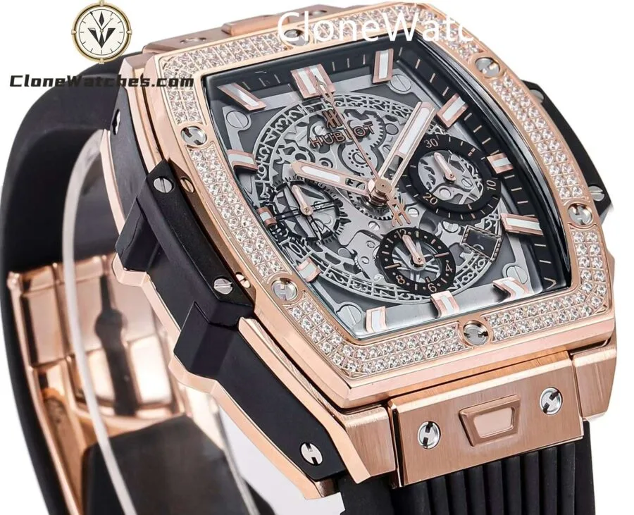 Hublot Super Clone Watches 1:1 Spirit of Big Bang Rose Gold  Diamonds 642.OX.0180.RX.1104 - Image 3