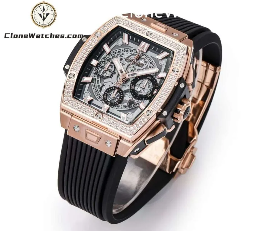 Hublot Super Clone Watches 1:1 Spirit of Big Bang Rose Gold  Diamonds 642.OX.0180.RX.1104 - Image 5