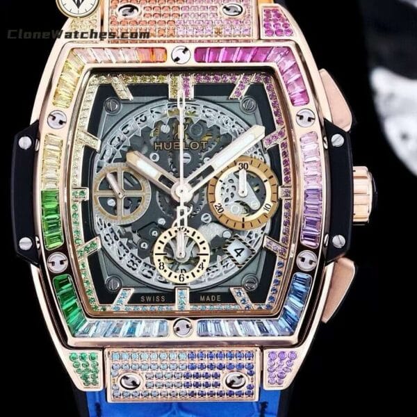 Super Clone Watches – Hublot Spirit of Big Bang Rose Gold Rainbow