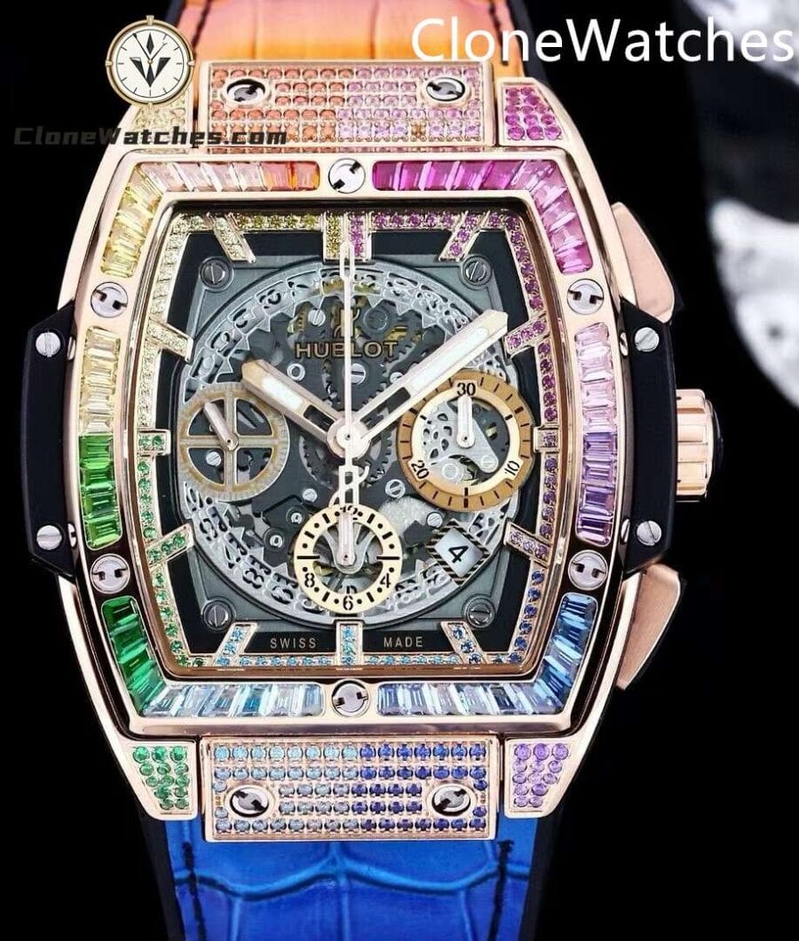 Super Clone Watches – Hublot Spirit of Big Bang Rose Gold Rainbow