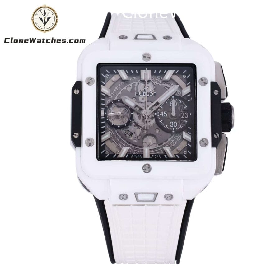 Super Clone Watches – Hublot Square Bang Unico White Ceramic