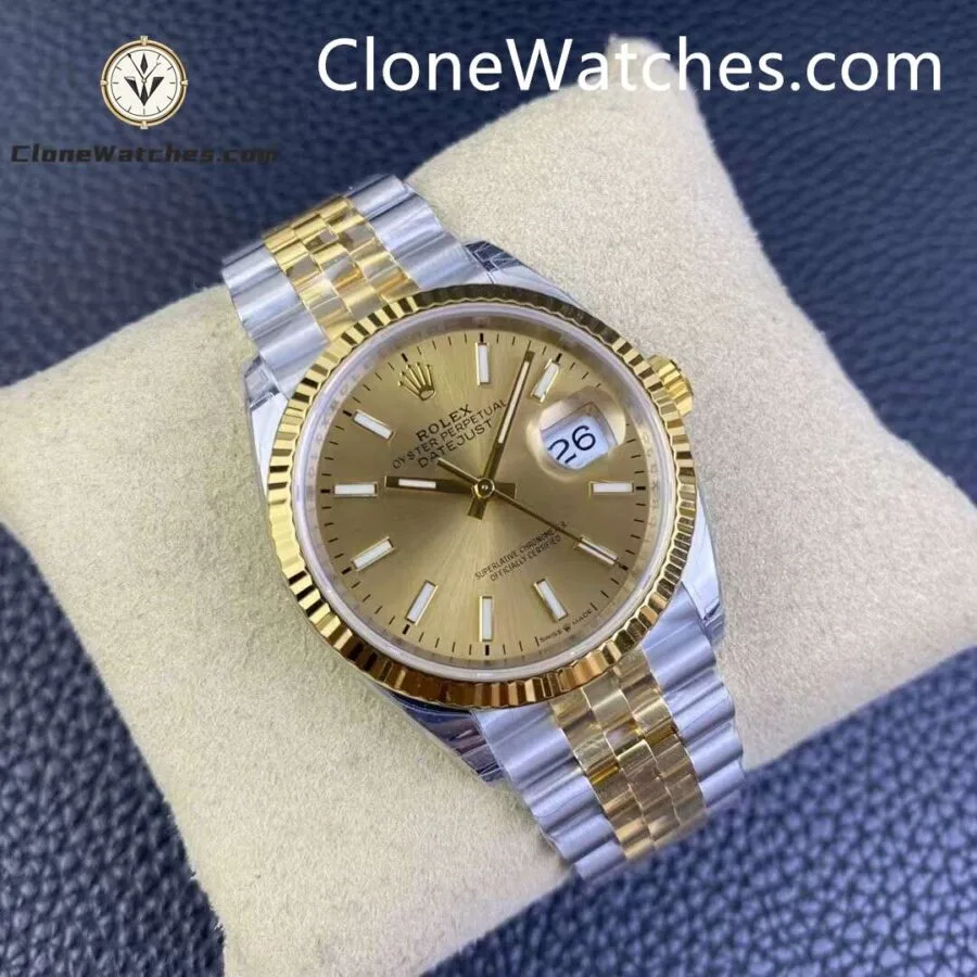 Rolex Super Clone Watches 1:1 DateJust Gold Dial 126333 - 0010 Jubilee 41MM 3235 Movement - Image 5