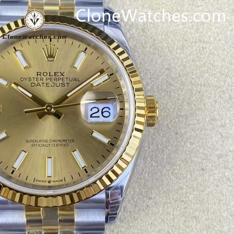 Rolex Super Clone Watches 1:1 DateJust Gold Dial 126333 - 0010 Jubilee 41MM 3235 Movement - Image 2