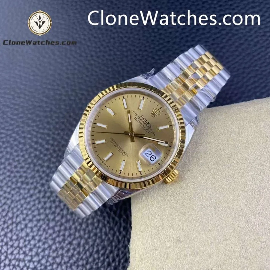 Rolex Super Clone Watches 1:1 DateJust Gold Dial 126333 - 0010 Jubilee 41MM 3235 Movement - Image 3