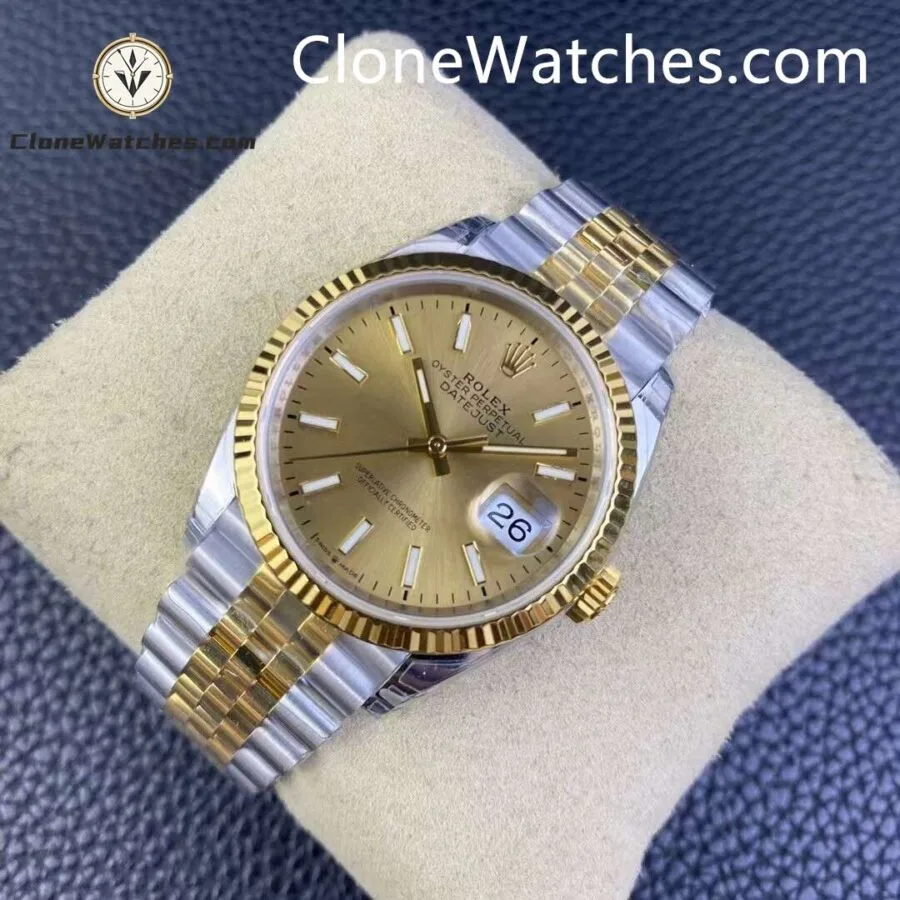 Rolex Super Clone Watches 1:1 DateJust Gold Dial 126333 - 0010 Jubilee 41MM 3235 Movement - Image 4