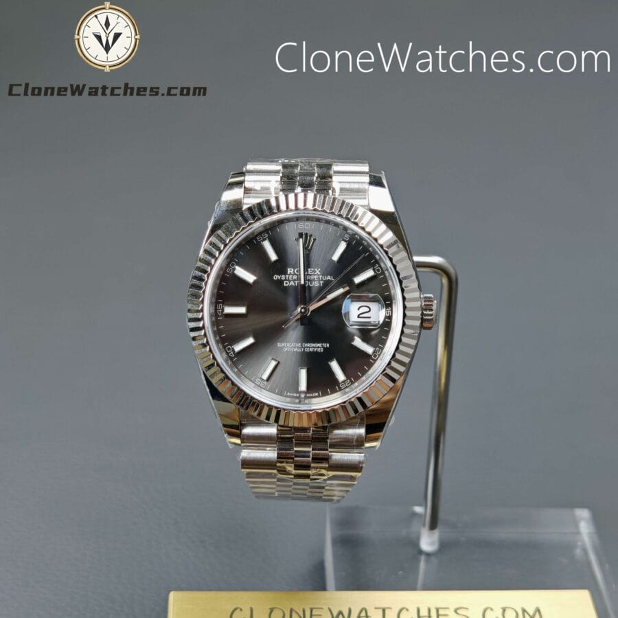 Super Clone Watches – Rolex DateJust Grey Dial M126334  – Jubilee