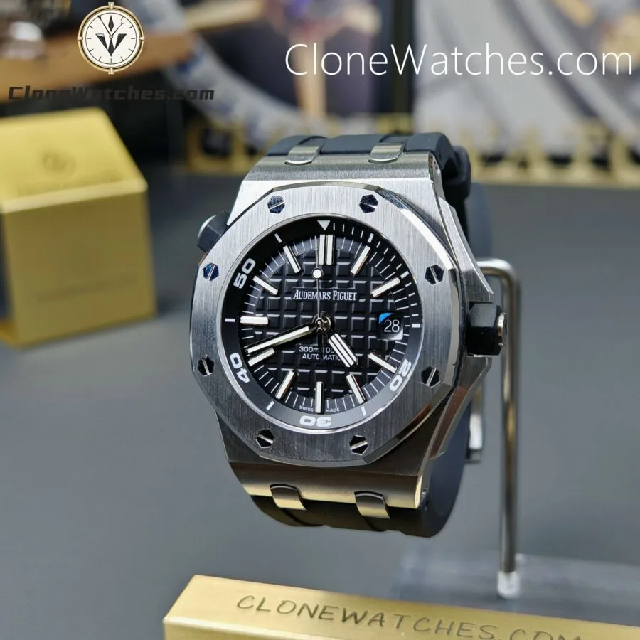 Audemars Piguet Super Clone Watches 1:1 Royal Oak Offshore Diver 15710 Black Dial - Image 3