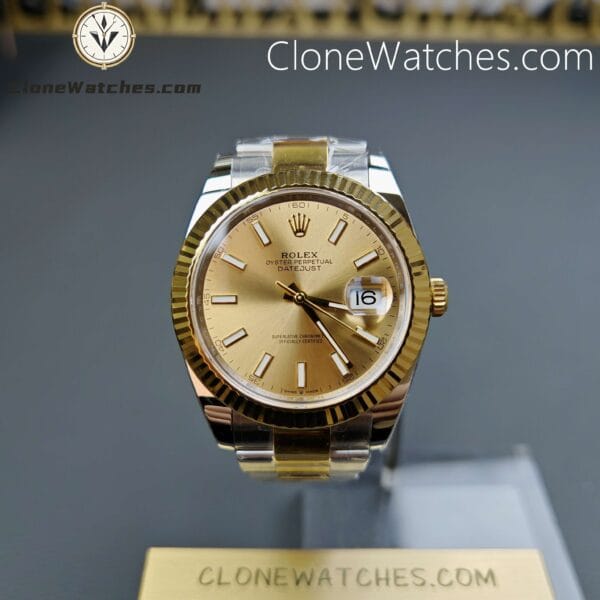 Super Clone Watches – Rolex DateJust Gold Dial 126333 - 0009 - Oyster