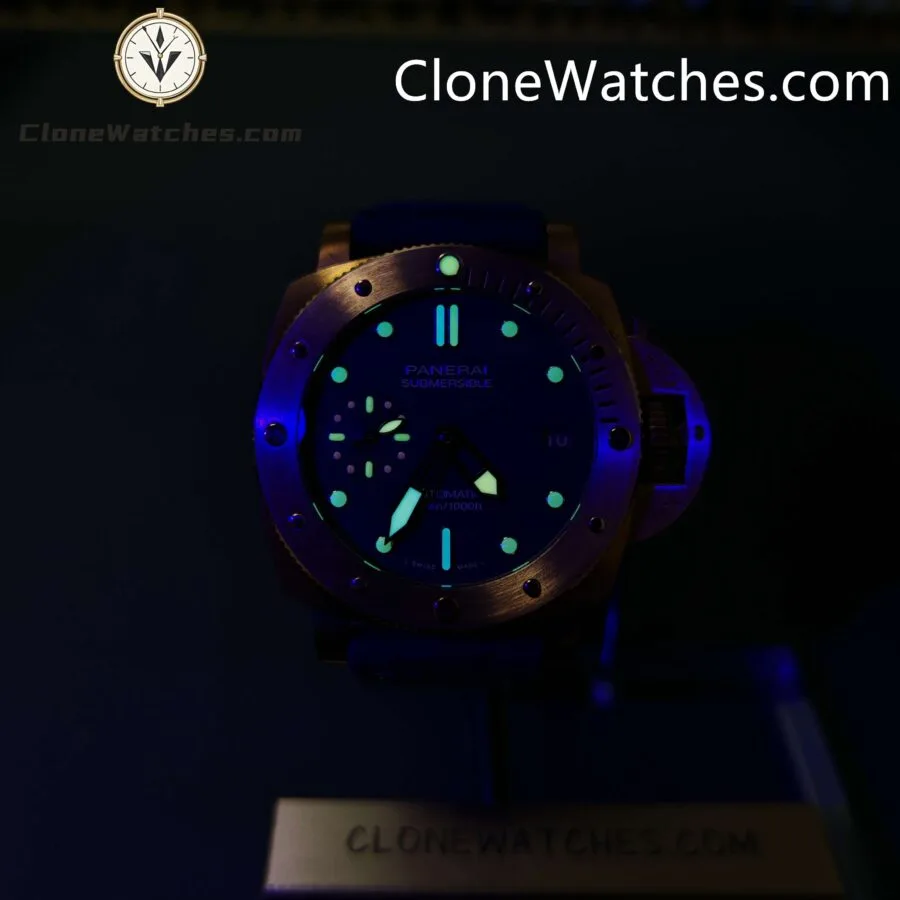 Panerai Super Clone Watches 1:1 Submersible Bronzo PAM01074 Blue Dial - Image 2