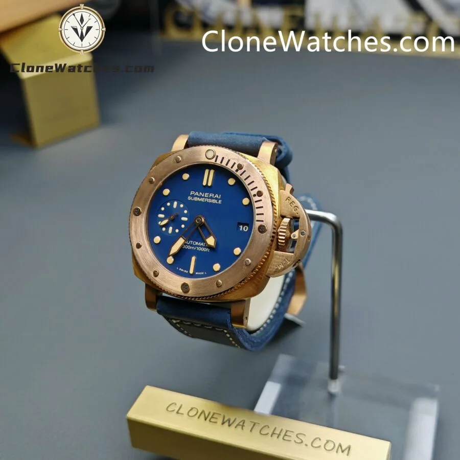 Panerai Super Clone Watches 1:1 Submersible Bronzo PAM01074 Blue Dial - Image 3