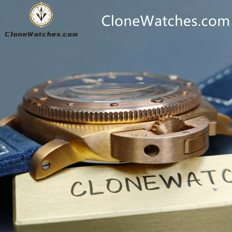 Panerai Super Clone Watches 1:1 Submersible Bronzo PAM01074 Blue Dial - Image 7