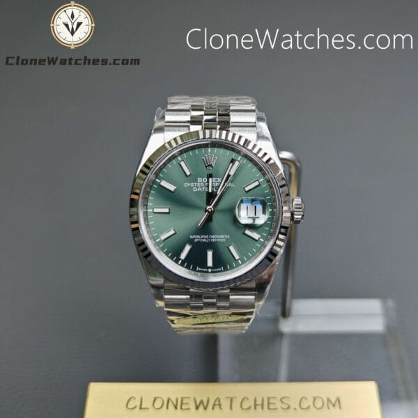 Super Clone Watches – Rolex DateJust Green Dial M126234 – Jubilee