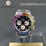 Super Clone Watches – Rolex  Daytona 116599RBOW Rainbow Black Diamonds