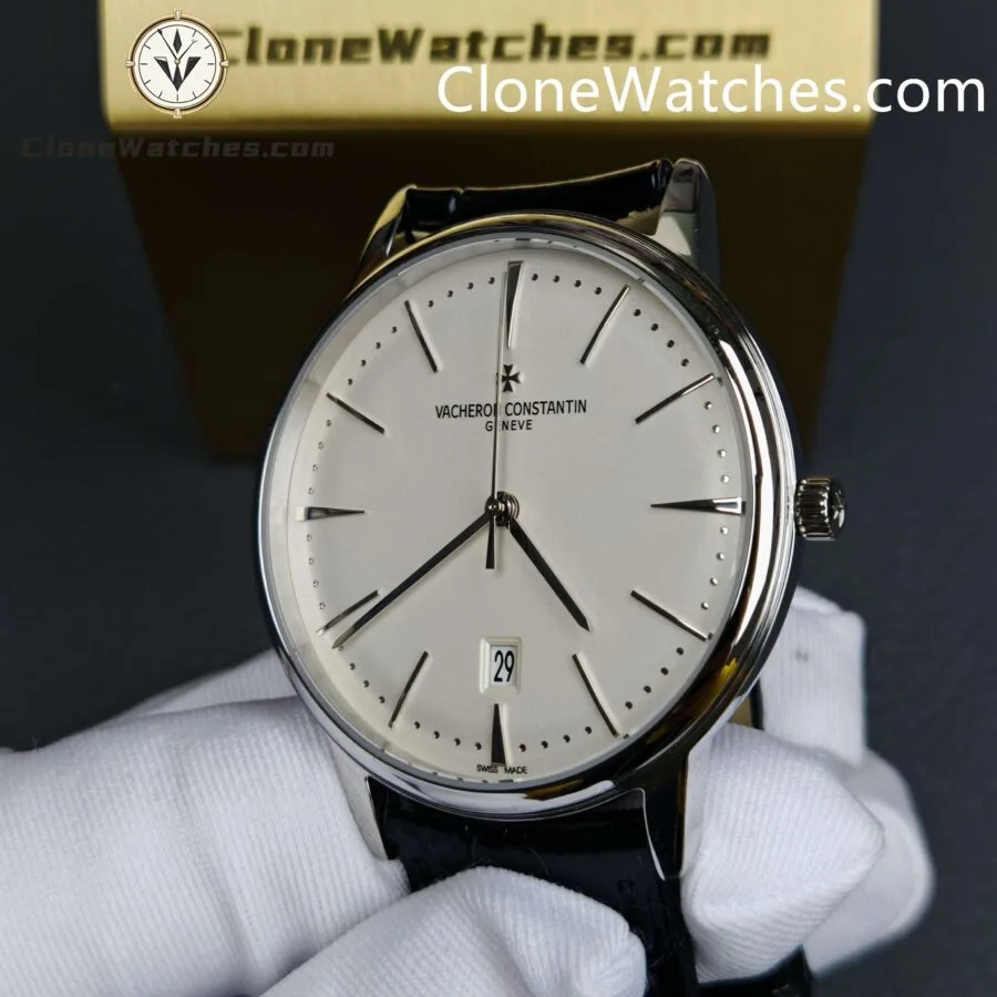 Vacheron Constantin Super Clone Watches 1:1 Patrimony 85180/000G-9230 White Dial - Image 4