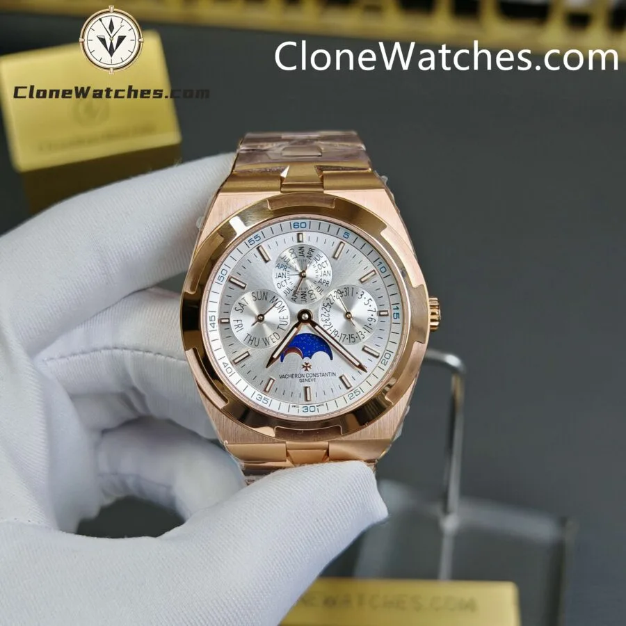 Vacheron Constantin Super Clone Watches 1:1 Overseas perpetual calendar Rose Gold 4300V/220R-B064 - Image 4