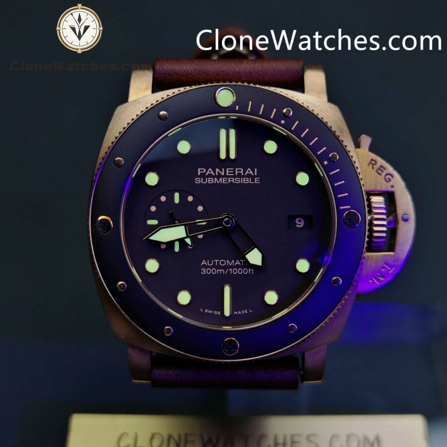 Panerai Super Clone Watches 1:1 Submersible Bronzo PAM 00968 Brown Dial - Image 2