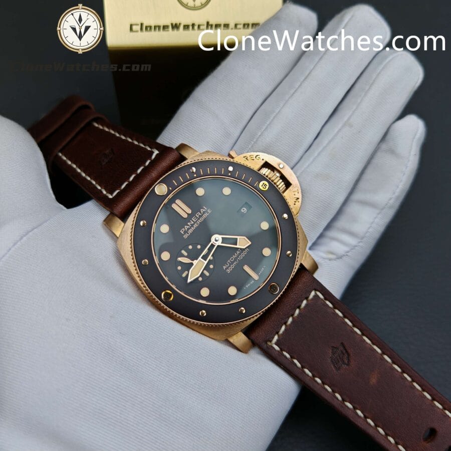 Panerai Super Clone Watches 1:1 Submersible Bronzo PAM 00968 Brown Dial - Image 6