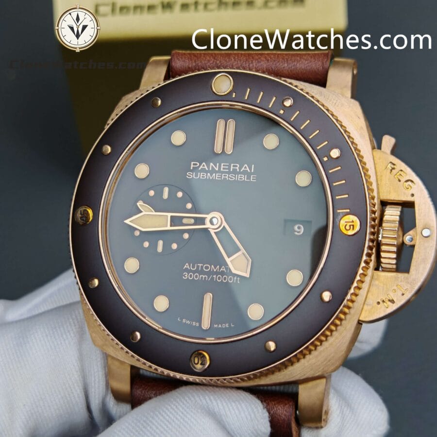 Panerai Super Clone Watches 1:1 Submersible Bronzo PAM 00968 Brown Dial - Image 5