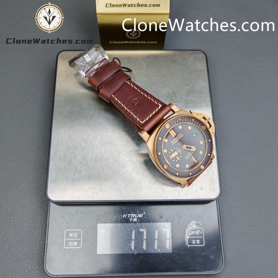 Panerai Super Clone Watches 1:1 Submersible Bronzo PAM 00968 Brown Dial - Image 14