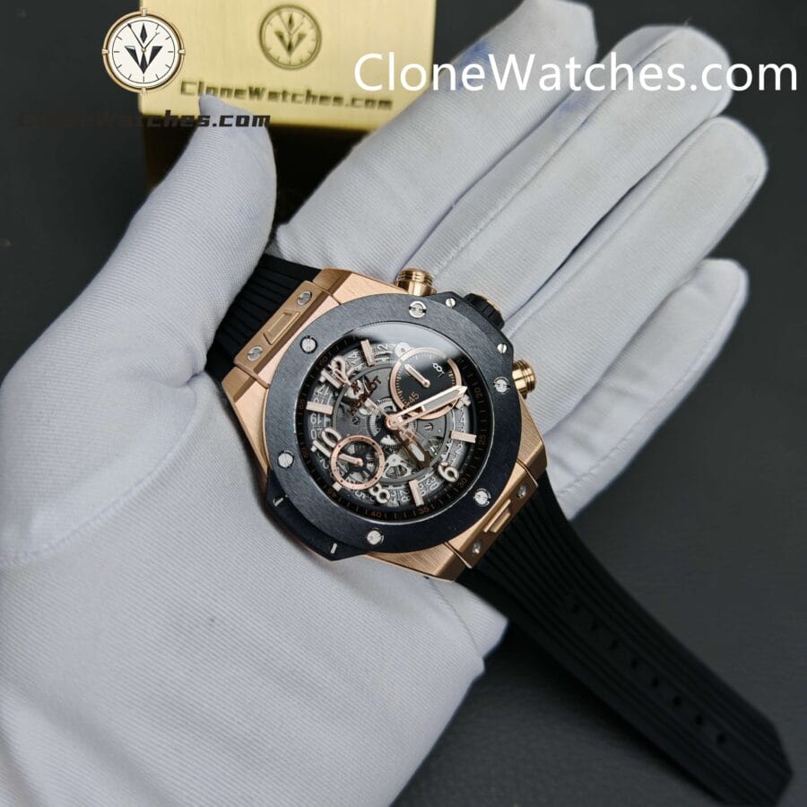 Hublot Super Clone Watches 1:1Big Bang Unico King Gold Ceramic 42MM 441.OM.1181.RX - Image 5