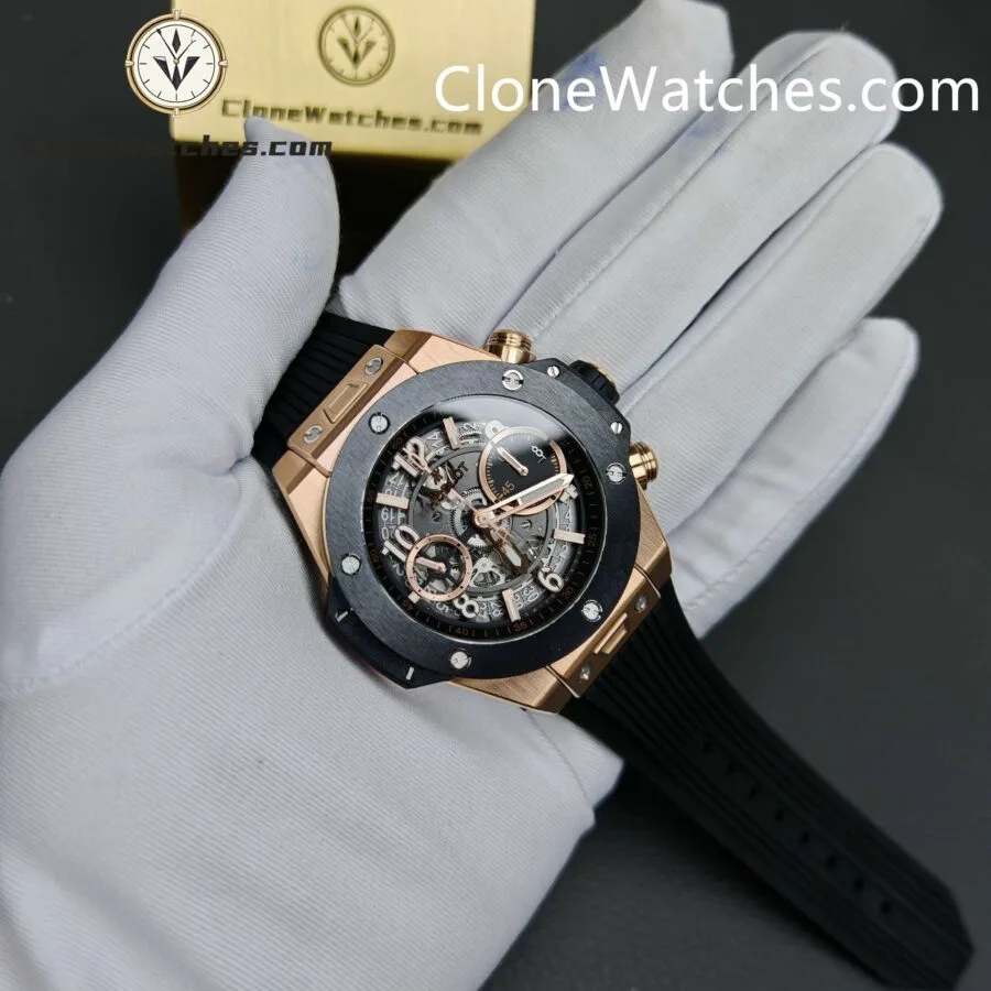 Hublot Super Clone Watches 1:1Big Bang Unico Rose Gold Ceramic 441.OM.1181.RX - Image 5