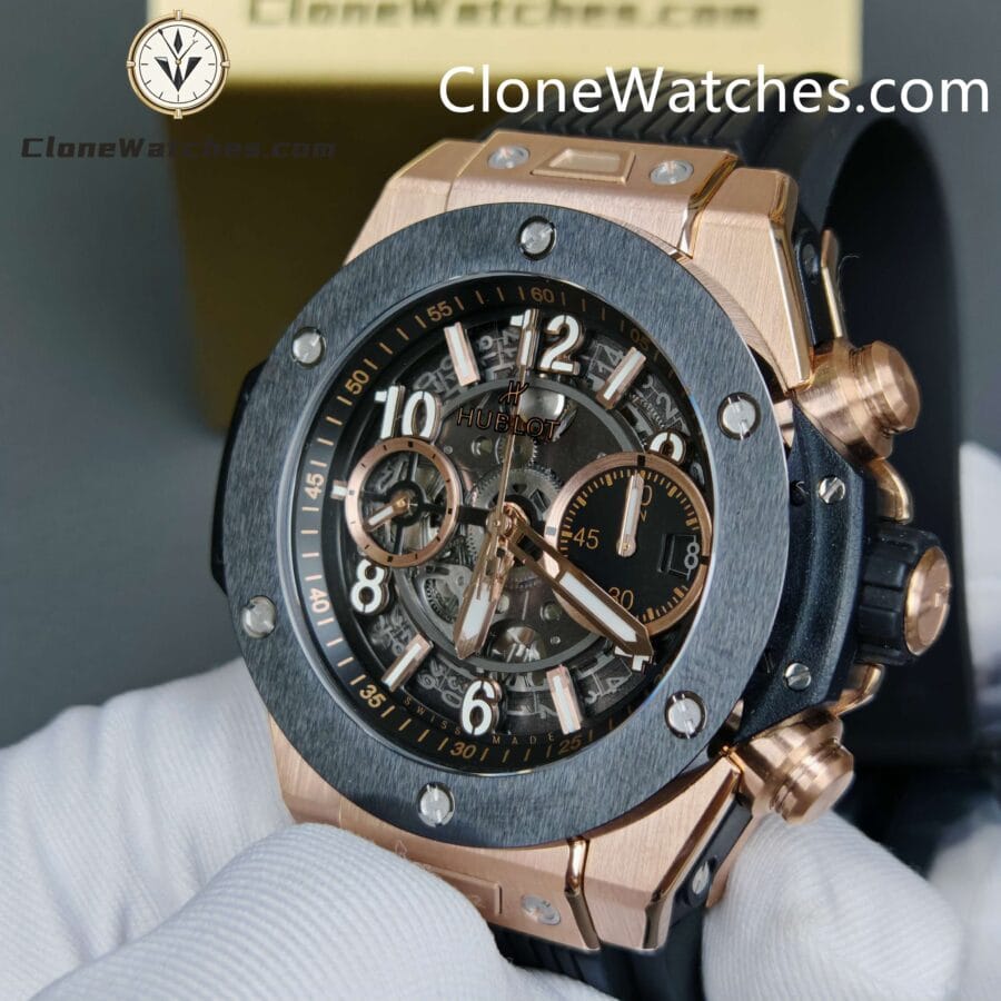 Hublot Super Clone Watches 1:1Big Bang Unico King Gold Ceramic 42MM 441.OM.1181.RX - Image 6