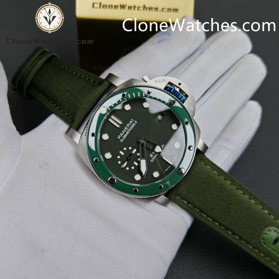 Panerai Super Clone Watches 1:1 Submersible QuarantaQuattro Verde Smeraldo PAM01287 - Image 5