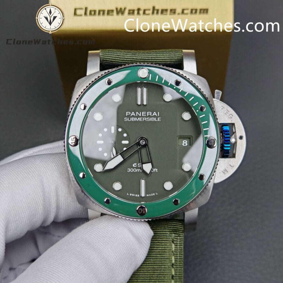 Panerai Super Clone Watches 1:1 Submersible QuarantaQuattro Verde Smeraldo PAM01287 - Image 4